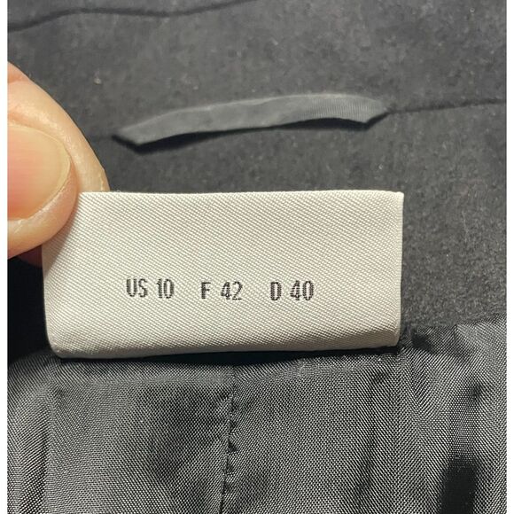 Akris Punto Black Wool Blazer Jacket US 10 Patent Trim Made Switzerland - Picture 6 of 11